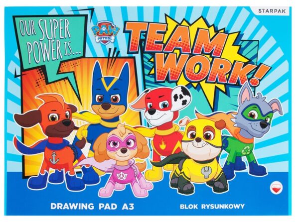 Paw Patrol A/3 Skissbok, 20 blad
