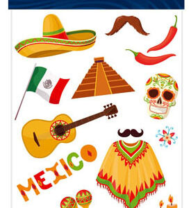 Travel Mexico klistermärkesset
