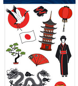 Rese-japanska klistermärkeset