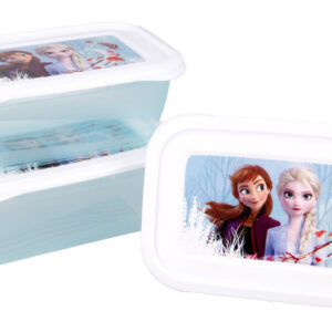 Disney Frozen blå skog plastmatlåda set om 3
