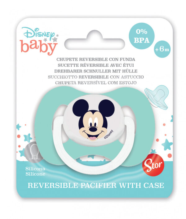 Disney Musse Pigg vändbar napp med fodral