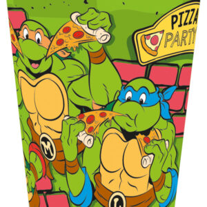 Teenage Mutant Ninja Turtles Pizza-mönstrad plastmugg 260 ml