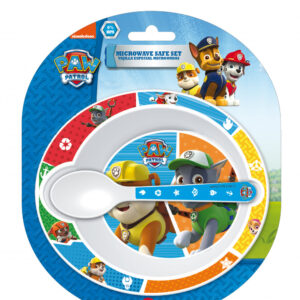 Paw Patrol baby mikrovågssäker djup tallrik med sked