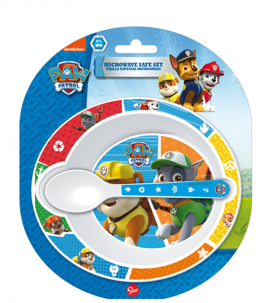 Paw Patrol baby mikrovågssäker djup tallrik med sked