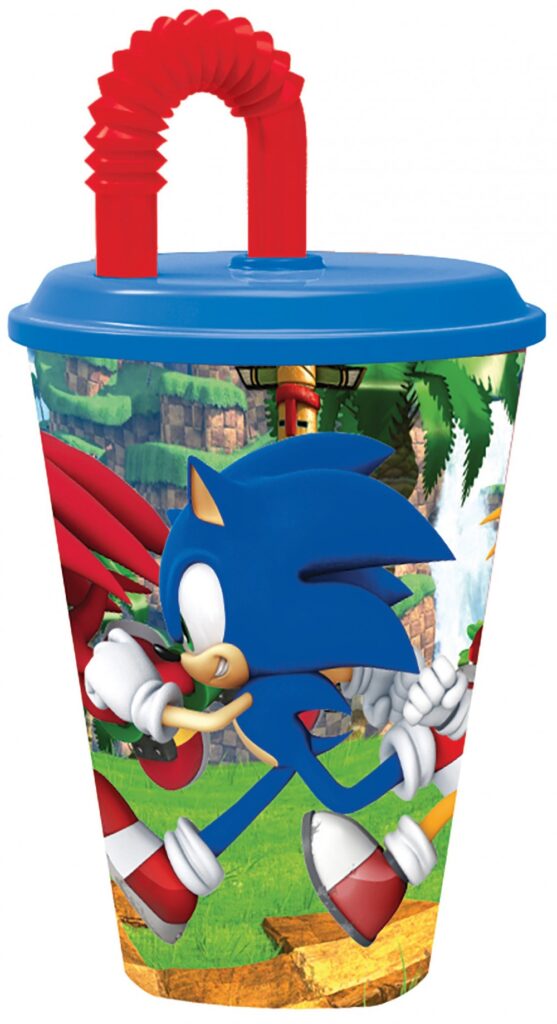Sonic the Hedgehog Äventyrs Sugrörsmugg, Plast 430 ml