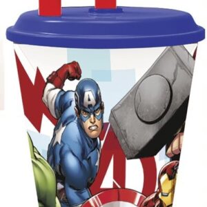 Avengers Rolling Thunder sugrörsmugg, plast 430 ml