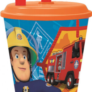Fireman Sam Rescue Mission sugrörsmugg, plast 430 ml
