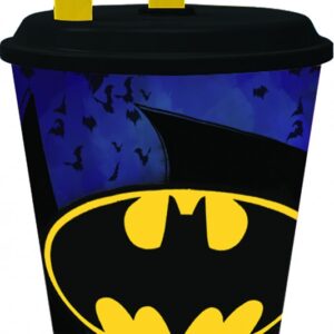 Batman Bat Signal sugrörsmugg, plast 430 ml