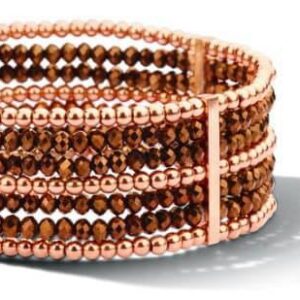 Victoria Brown armband i roséguld med sten