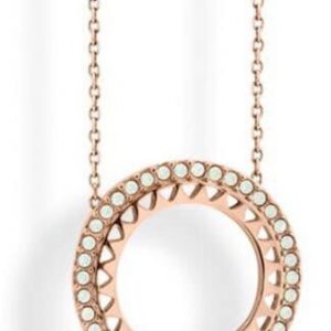 Victoria halsband med vita stenar i roséguld