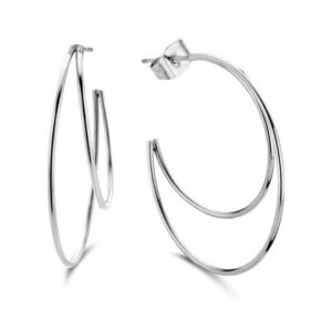 Victoria silver hoops örhängen