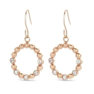 Victoria roséguldsfärgade hoops örhängen