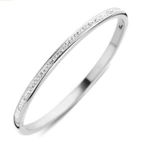 Victoria armband i silverfärg med vita stenar