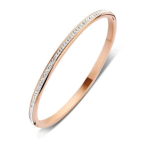 Victoria armband i roséguld med vita stenar