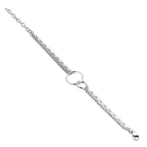 Victoria silverfärgat armband med ringar