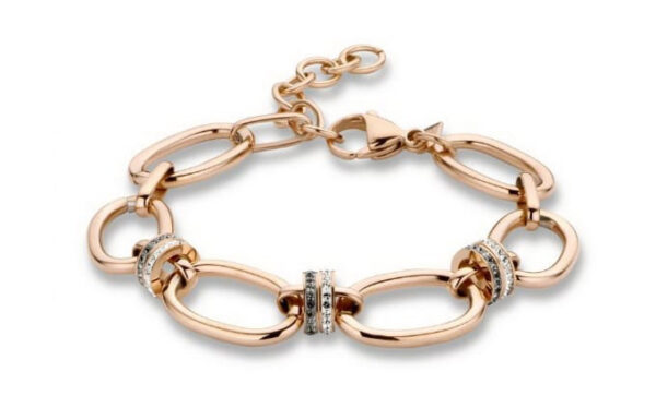 Victoria armband med roséfärgade stenar 21 cm