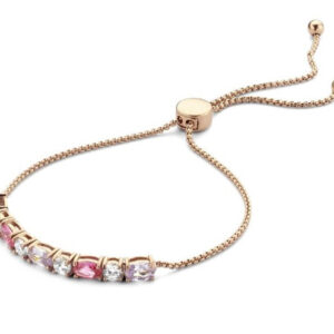 Victoria Rose armband med färgglada stenar i roséguld
