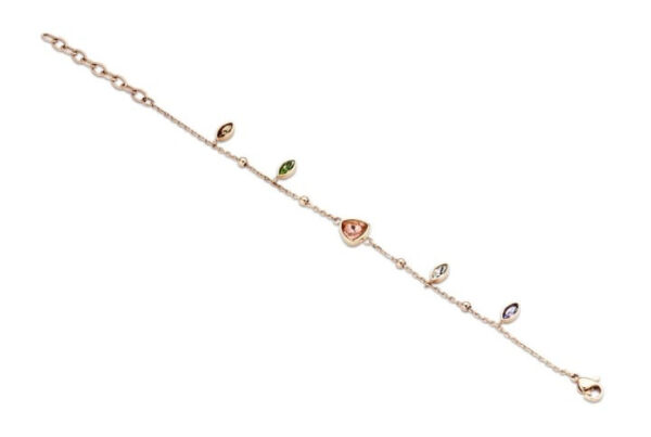 Victoria armband med roséguldfärgad sten 20 cm