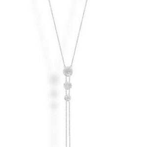 Victoria halsband i silverfärg med vit sten