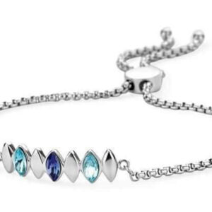 Victoria armband i silverfärg med färgglada stenar