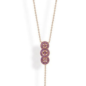 Victoria Rose halsband med roséfärgad rosa sten