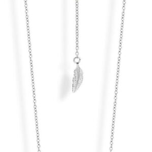 Victoria silverfärgat fjäderhalsband med stenar