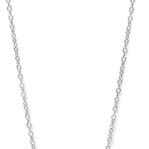 Victoria halsband i silverfärg med vit sten och blomdesign