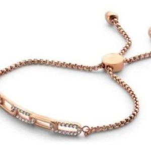 Victoria armband i roséguld med vita stenar