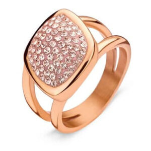 Victoria roséfärgad ring med rosa sten