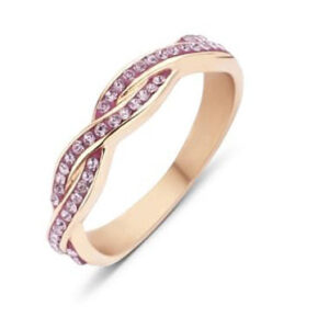 Victoria roséfärgad ring med rosa sten