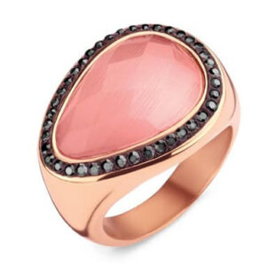 Victoria roséfärgad ring med rosa sten