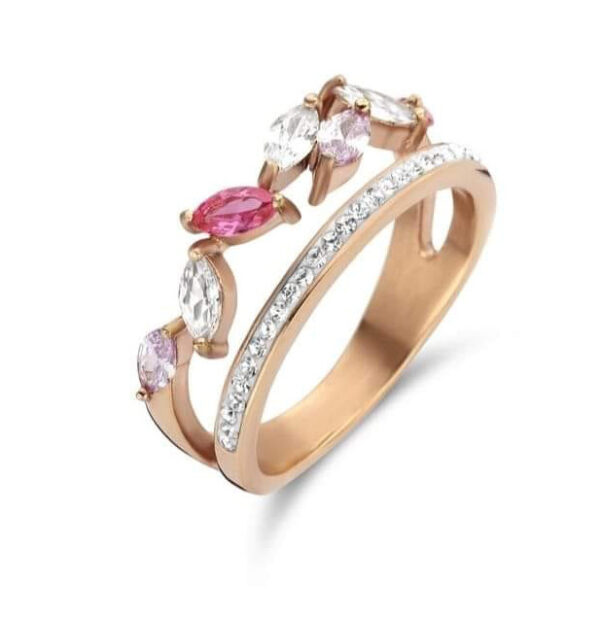 Victoria roséguldsfärgad ädelstensring storlek 58 (18,5 mm)