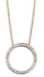 Victoria Rose halsband i roséguld med vit sten