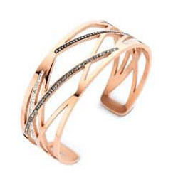Victoria Rose armband i roséguld med svarta och vita stenar