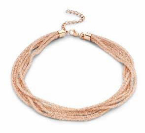 Victoria halsband med roséguldfärgad sten