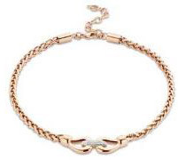Victoria halsband i roséguld med vit sten