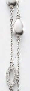 Victoria silverfärgat stenarmband