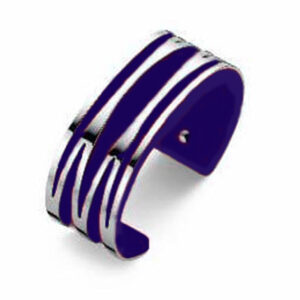 Victoria silverfärgat armband med blått mönster