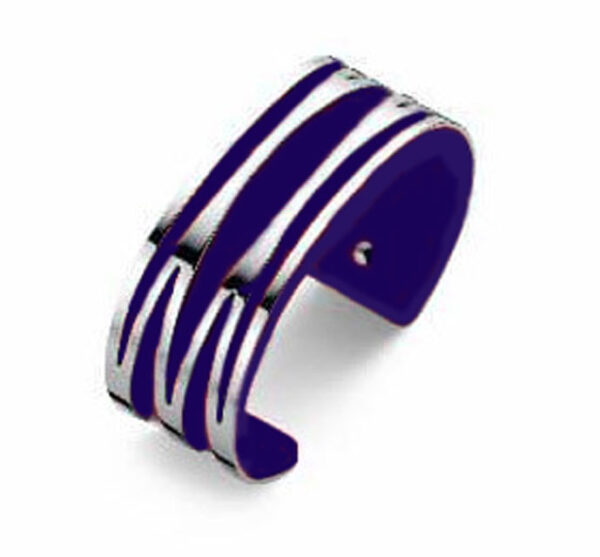 Victoria silverfärgat armband med blått mönster