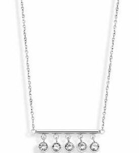 Victoria halsband i silverfärg med vita stenar