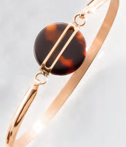 Victoria Rose armband i roséguld med brunt mönster