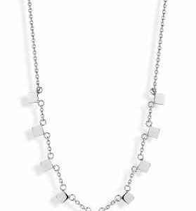 Victoria Square mönstrat halsband i silverfärg