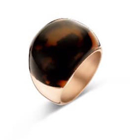 Victoria roséguldsfärgad brunmönstrad ring