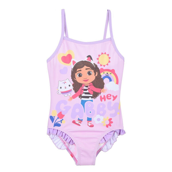 Gabbys Dockskåp Hey Pink barnbaddräkt, 3 år / 98 cm