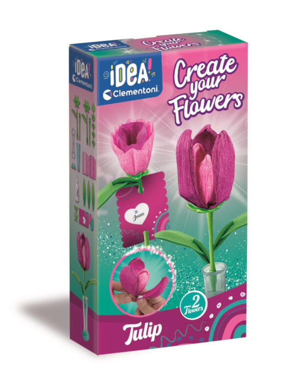 Flower Tulips 2-delat skaparkit Clementoni