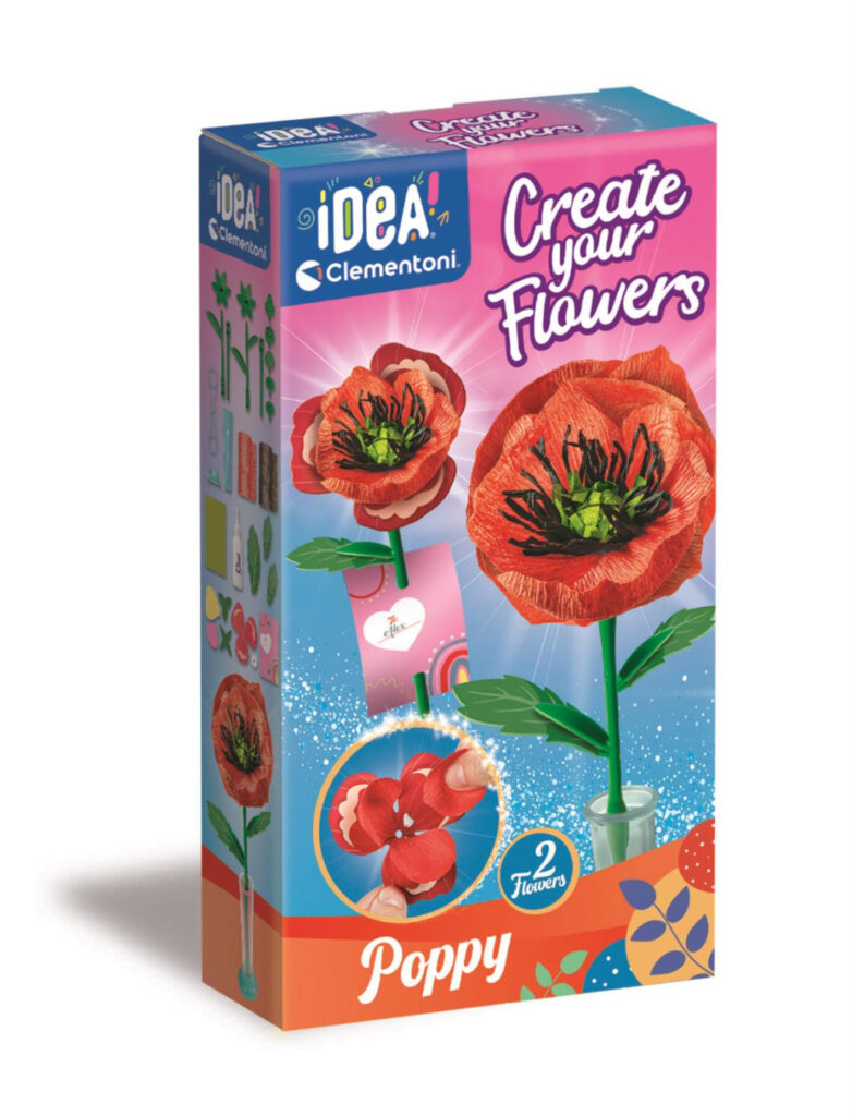 Flower Poppy pysselset 2 delar Clementoni