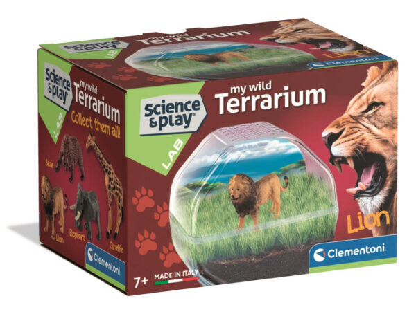 Animals Lejon Mini Terrarium Clementoni 15 x 10 cm