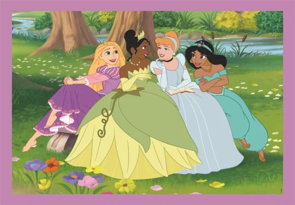 Disney Prinsessor 4-i-1 Pussel – Clementoni SuperColor (12, 16, 20 & 24 bitar) - Bild 2