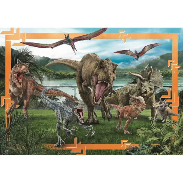 Jurassic World Predator-Prey 104 bitars maxi-pussel Clementoni - Bild 2
