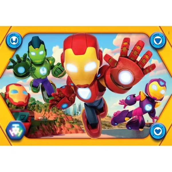 Avengers Hero Squad Iron Man och Super Team 104-bitars Maxi Pussel Clementoni - Bild 2